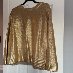 LOFT Gold Metallic Women's Sweater